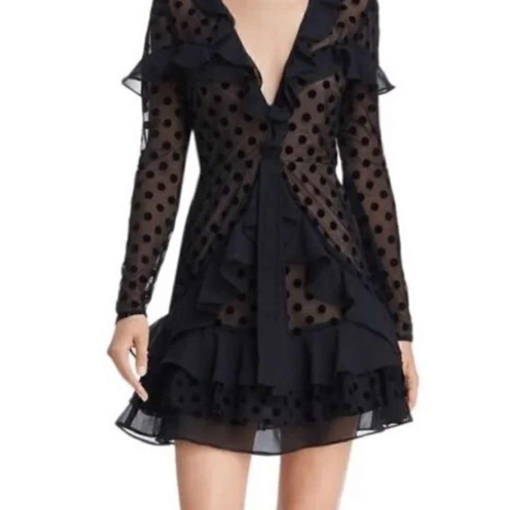 For Love And Lemons Black Polka Dot Dress